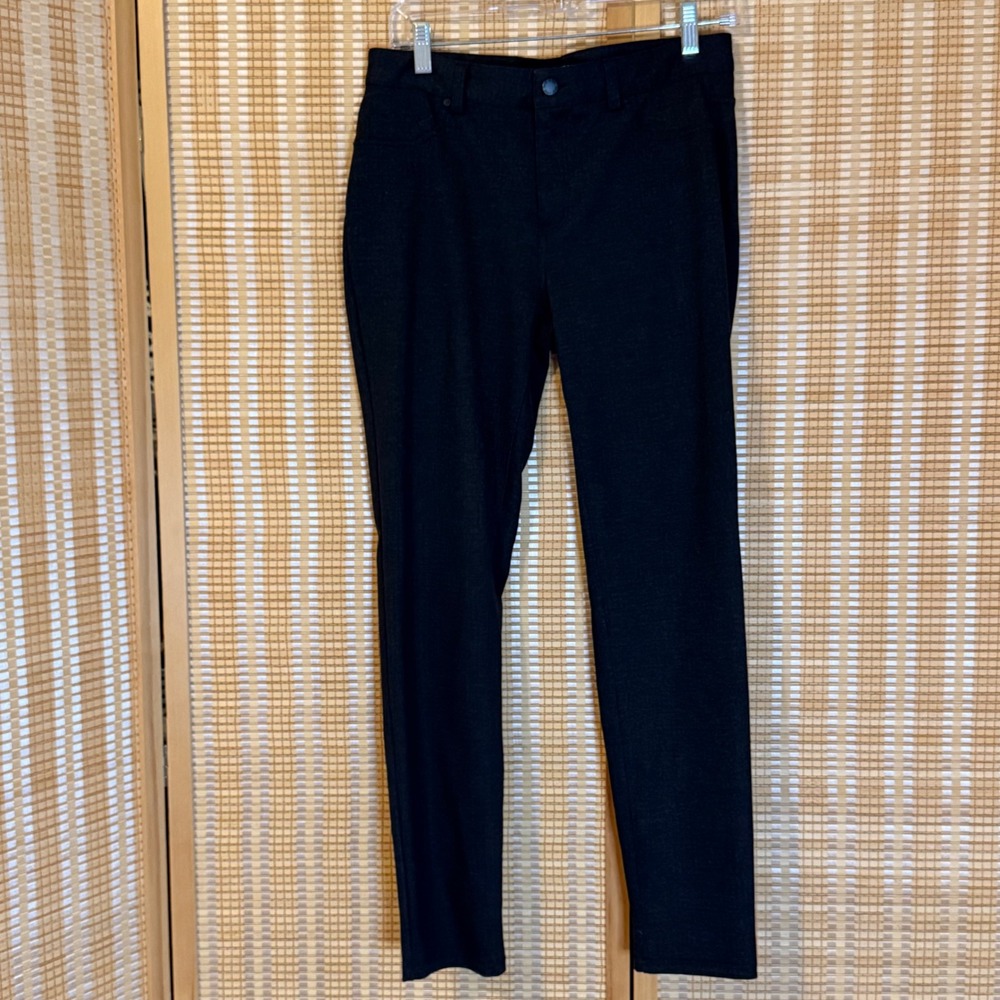 DKNY Jeans Womens Charcoal Gray Heathered Slim Fit Trousers Size S Small Office